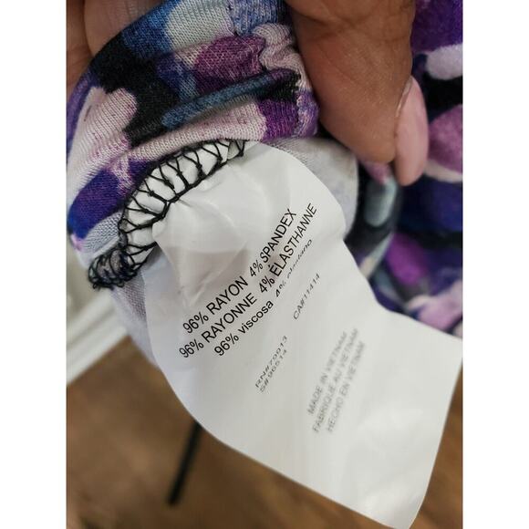 Motherhood Women Multicolor Rayon Scoop Neck 3/4 Sleeve Knee Length Dress Size M - Picture 9 of 11